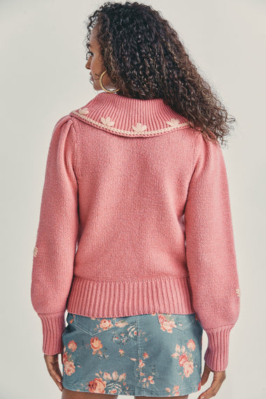 Union Collared Pullover Rose Blush - Pullover