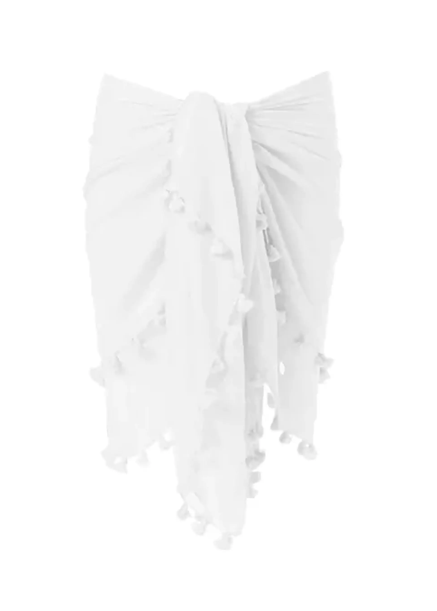 Load image into Gallery viewer, White Beach Wrap - Melissa Odabash Sarong Dress - ONE SIZE - Sarong
