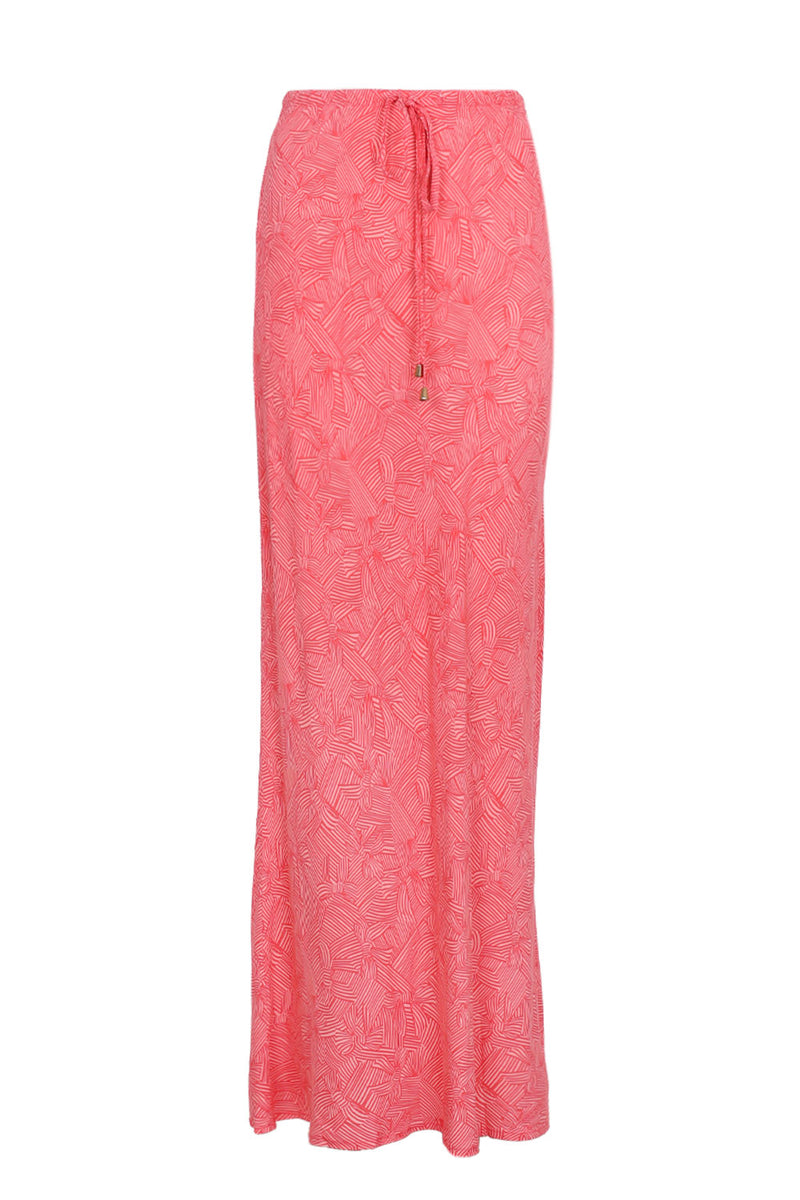Little Bow Print Woods Maxi Skirt
