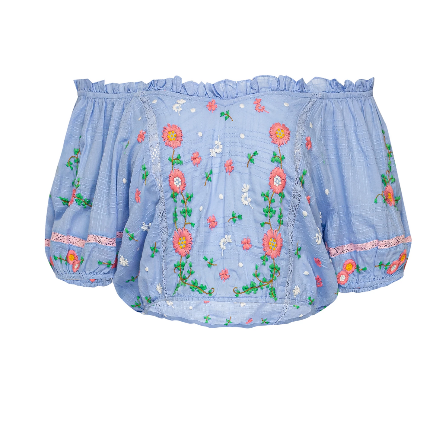 Domingo Crop Top Seaside Afternoon Blue