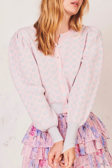 Larsen Cardigan Blue Rose - Cardigan