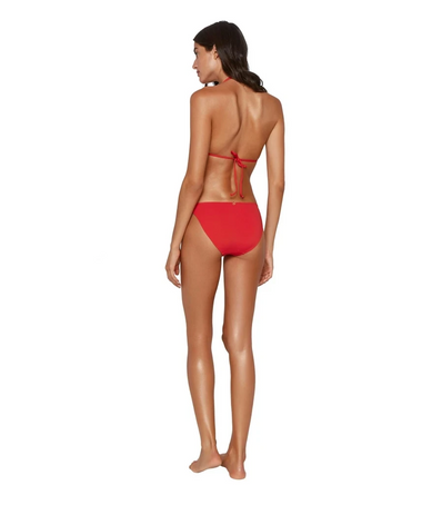 Solid Paula Top Red - Bikini Top