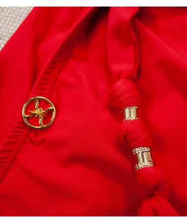 Solid Paula Top Red - Bikini Top