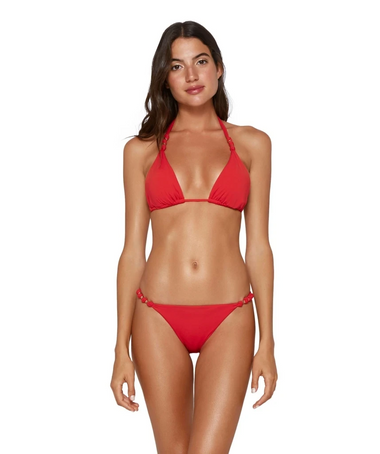 Solid Paula Top Red - Bikini Top