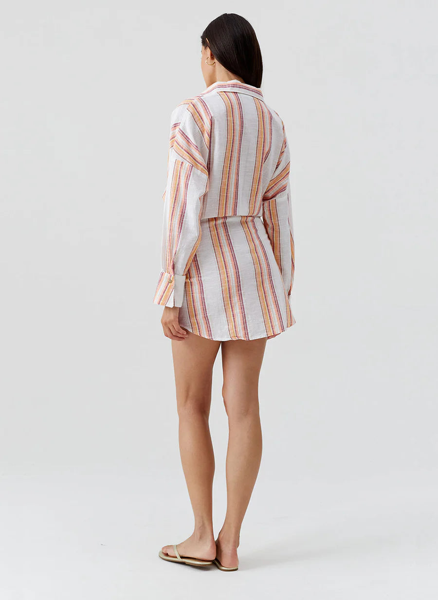 Load image into Gallery viewer, Sara Dress Sunset Stripe
