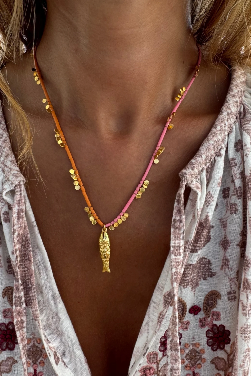 Gioia Necklace Pink/Orange