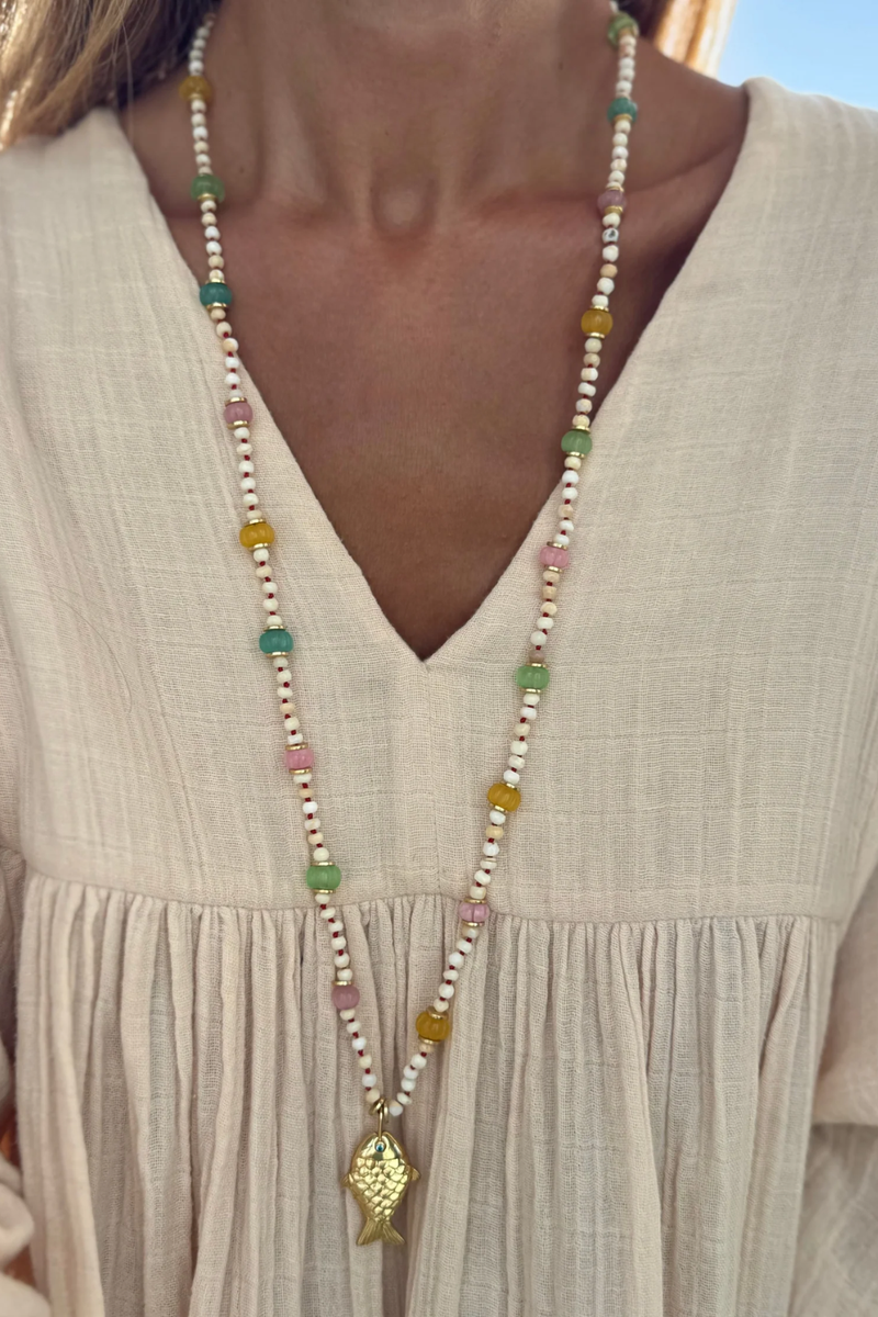 Raani Long Necklace Multicolor