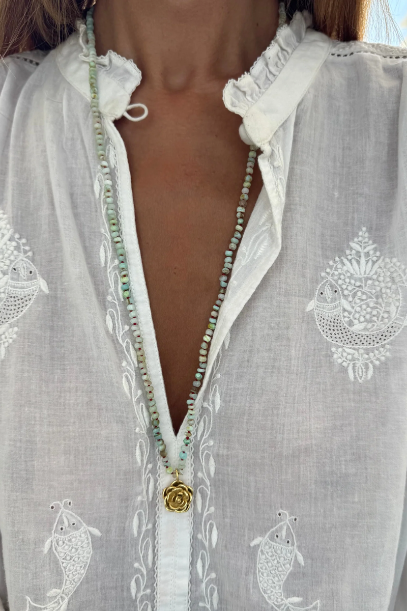 Rose Necklace Blue
