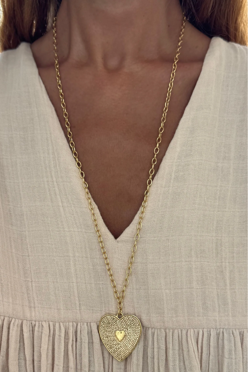 Del Heart Long Necklace