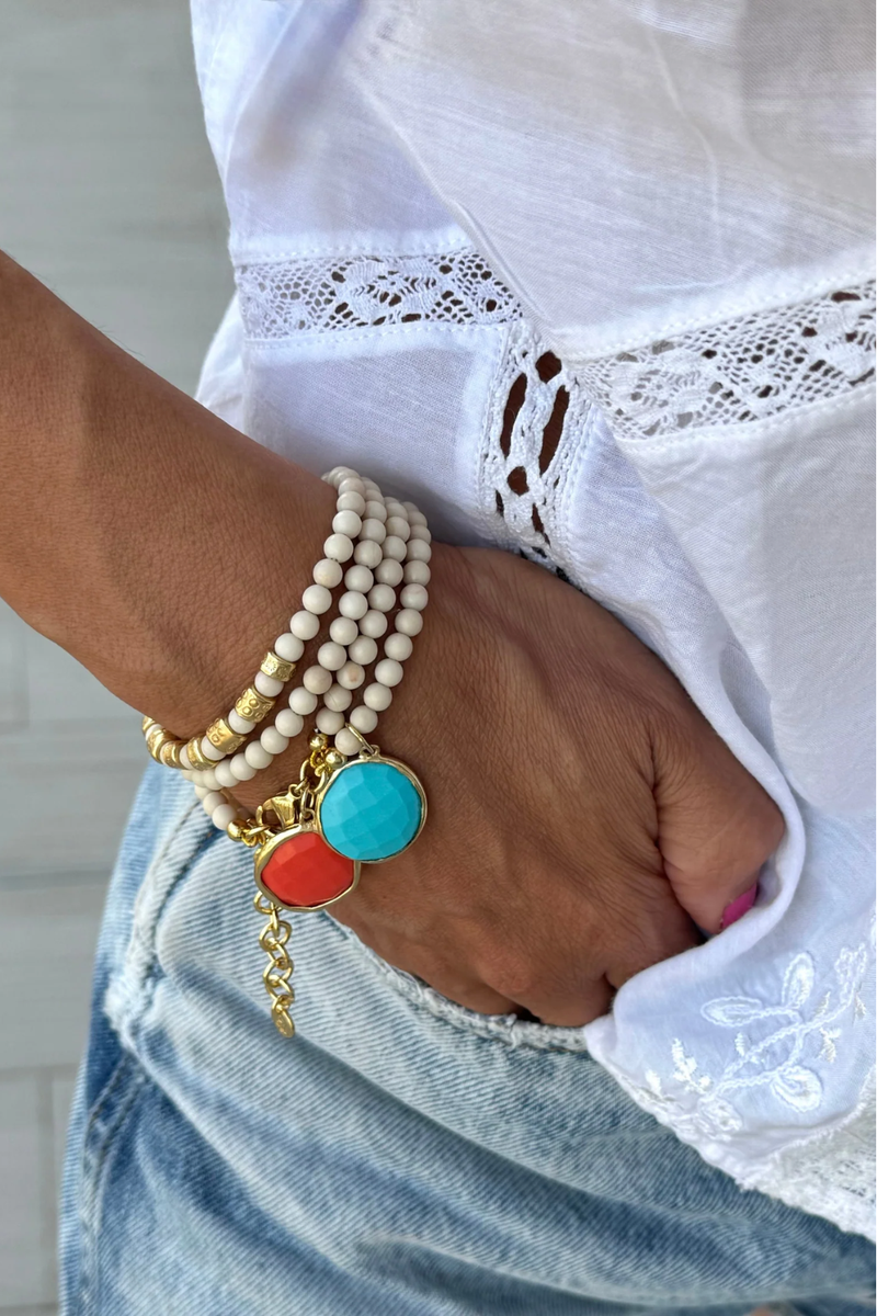 Grace Bracelet Orange/Turquoise