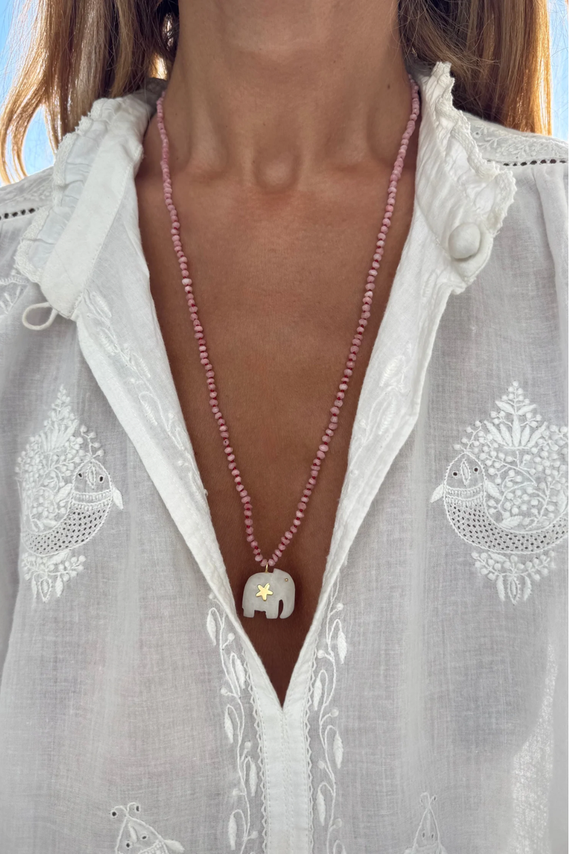 Hathi Necklace Pink