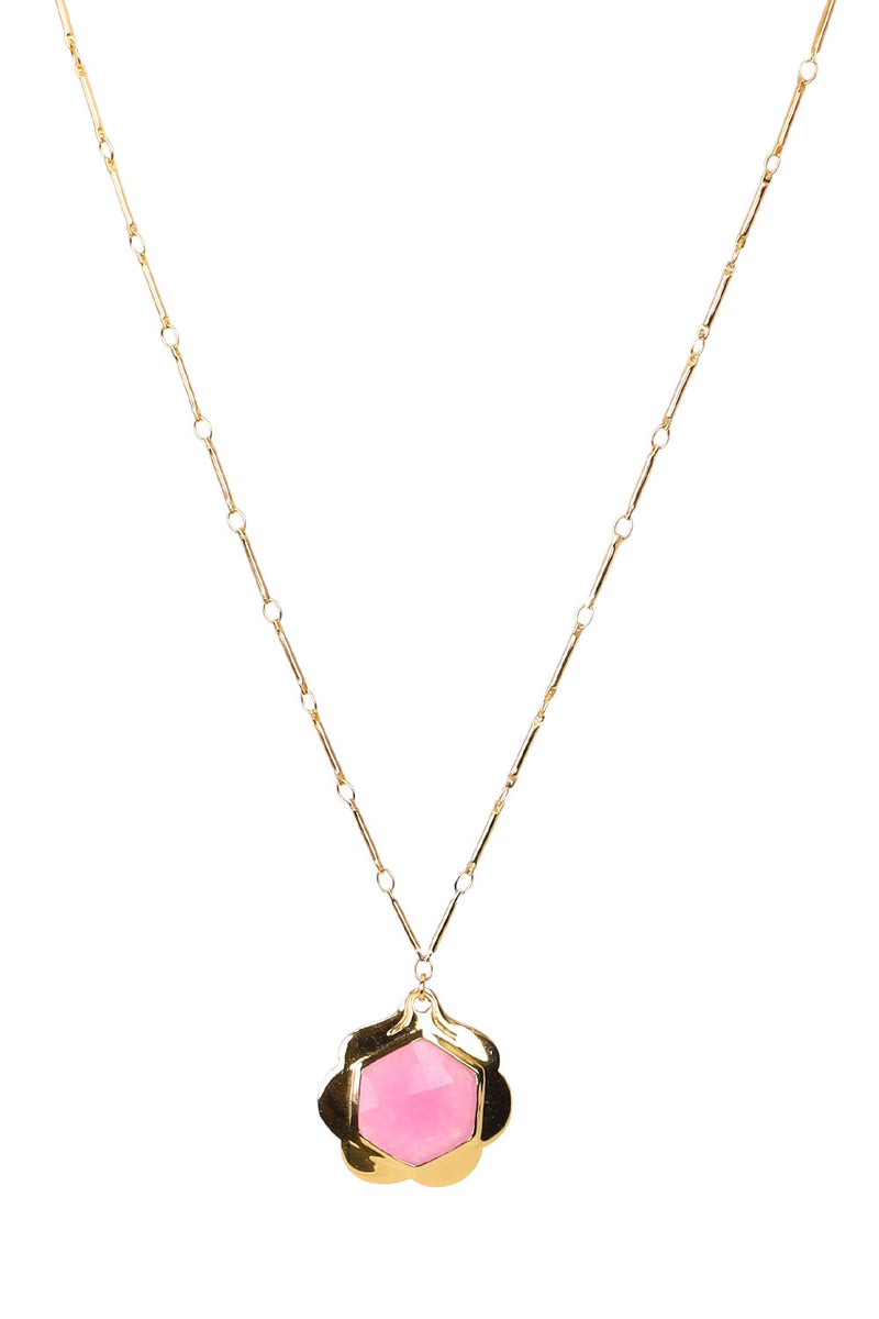 Lili Pink Jade Necklace - Artisan Gemstone Jewelry