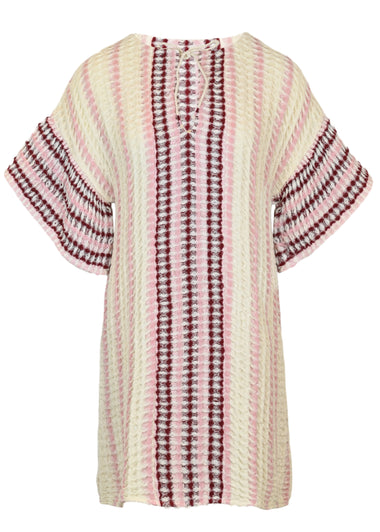 Allirra Waffle Stripe Mini Dress