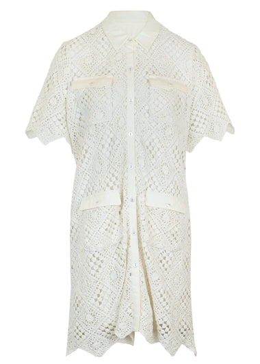 Aries Diamond Crochet Mini Dress