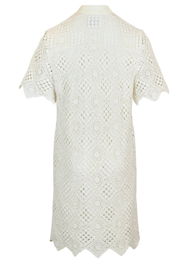 Aries Diamond Crochet Mini Dress