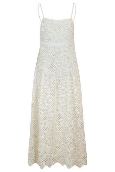 Evangelina Diamond Crochet Midi Dress