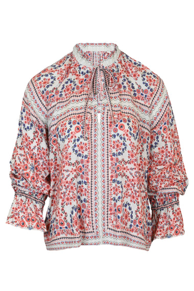 Liana Scarf Print Top