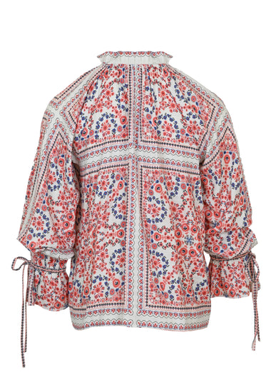 Liana Scarf Print Top