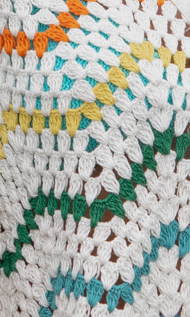 Lucienne Rainbow Scallop Crochet Top