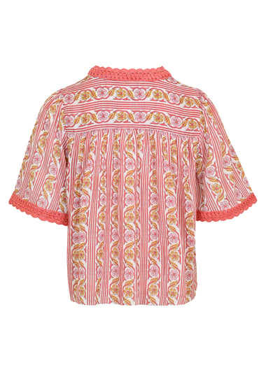 Meghry Retro Floral Block Top