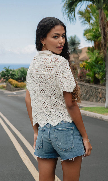 Nan Diamond Crochet Top