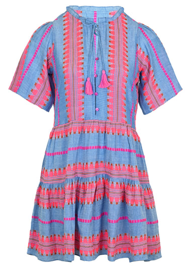 Oceana Scarf Stripe Mini Dress