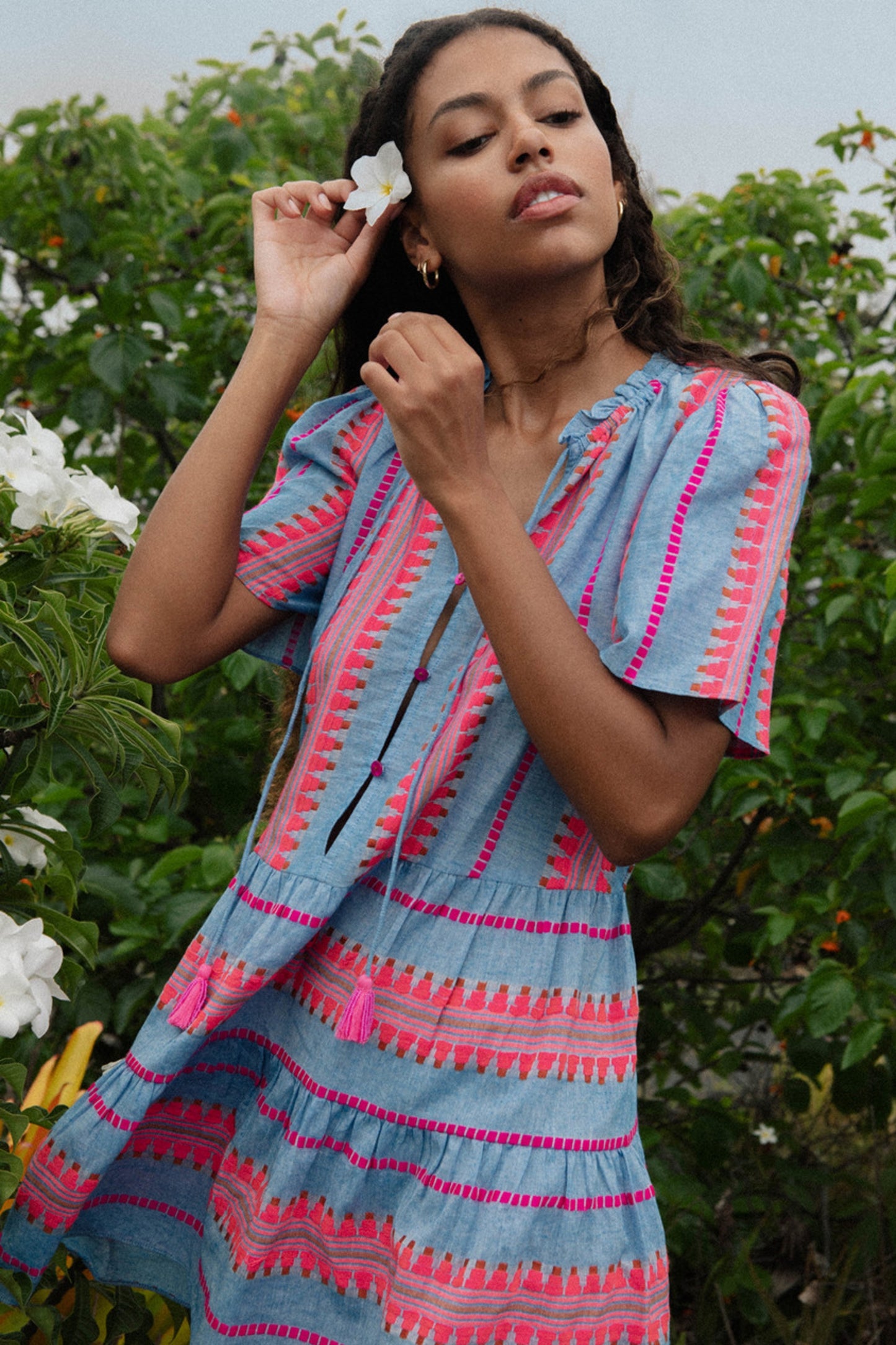 Load image into Gallery viewer, Oceana Scarf Stripe Mini Dress
