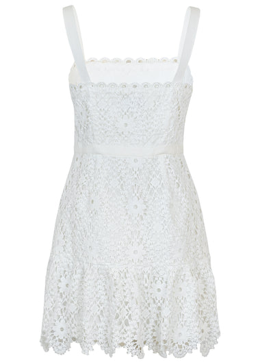 Verena Daisy Intricate Embroidery Mini Dress