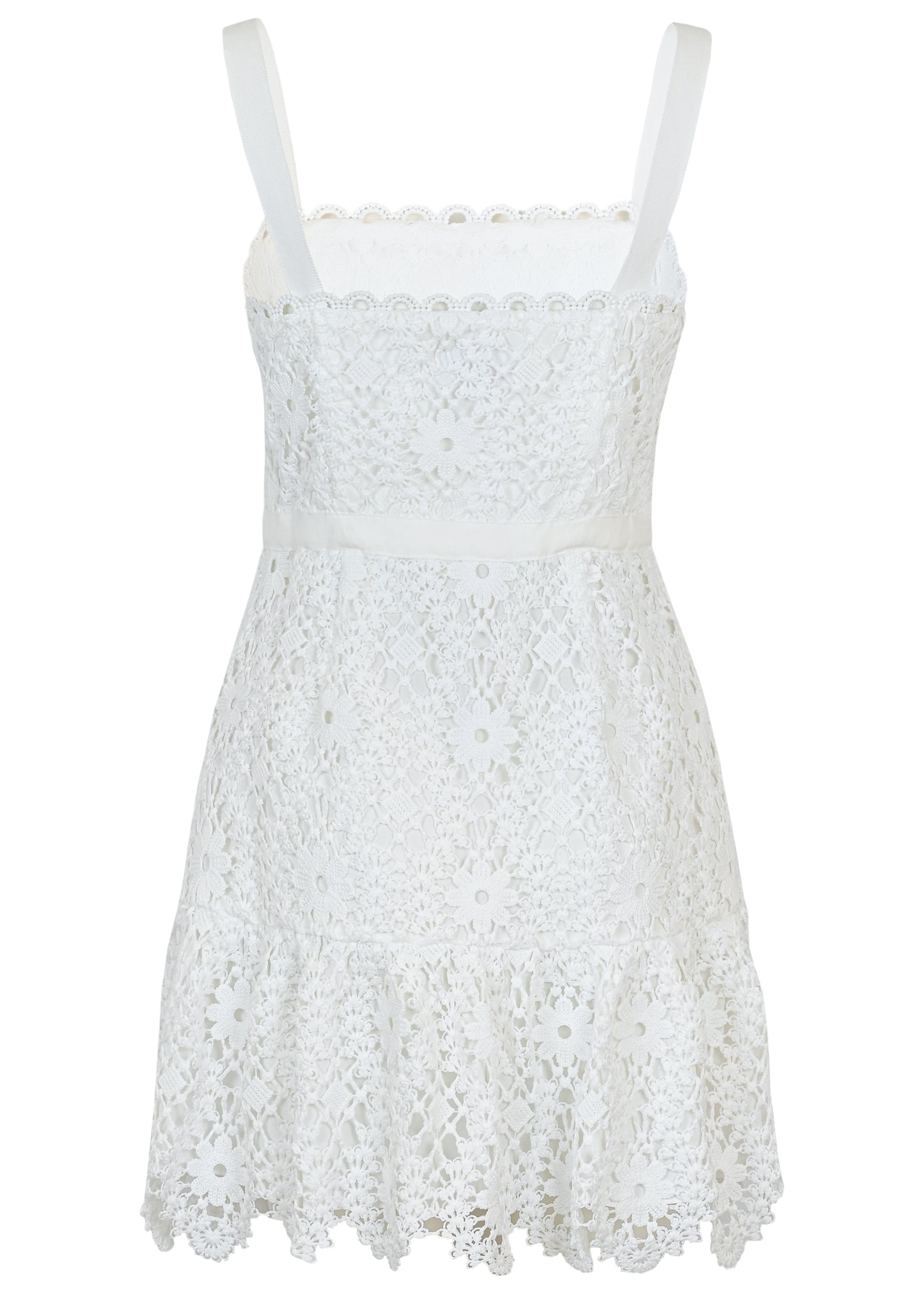 Load image into Gallery viewer, Verena Daisy Intricate Embroidery Mini Dress
