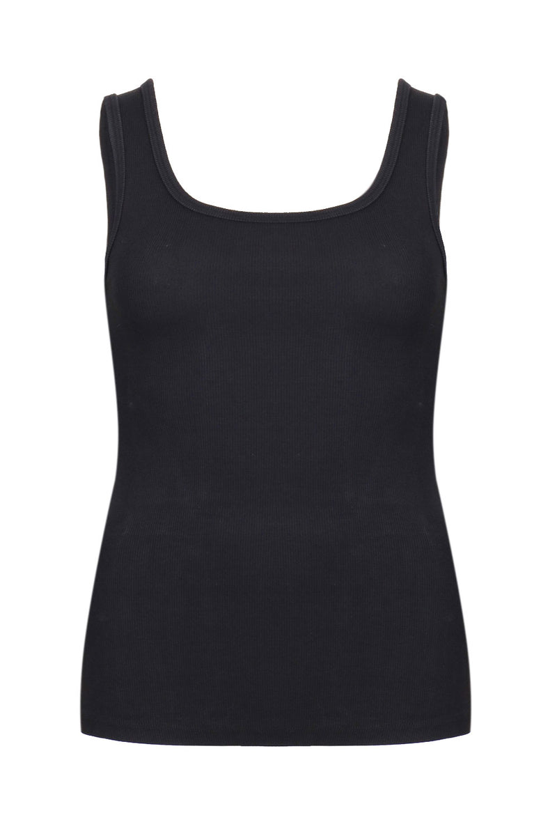 Scoop Tank Top Black