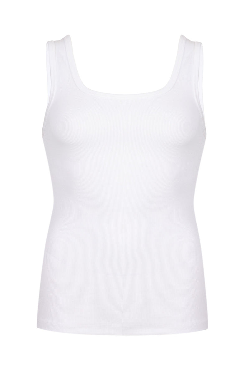 Scoop Tank Top Optic White