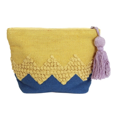 Zig Zag Pouch Blue/Yellow - ONE SIZE - Pouch