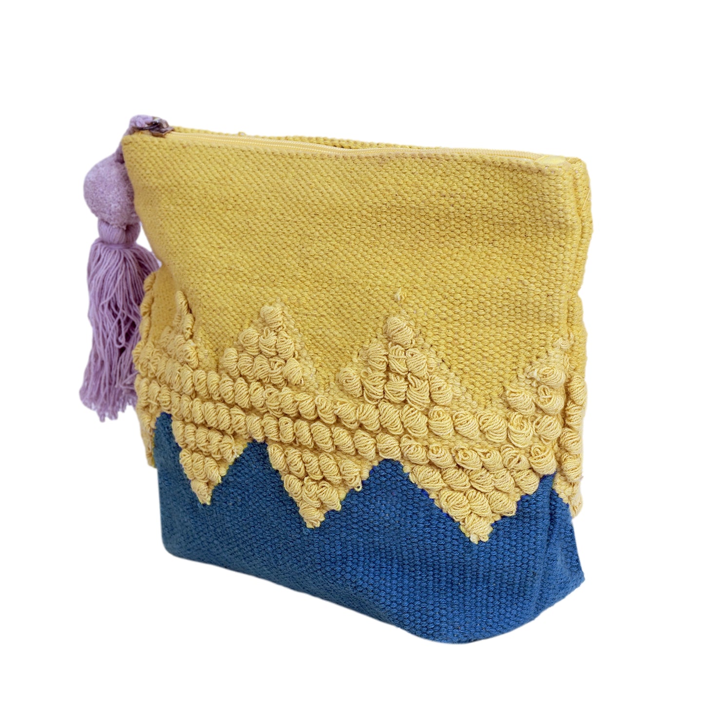 Load image into Gallery viewer, Zig Zag Pouch Blue/Yellow - ONE SIZE - Pouch
