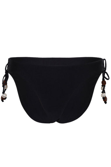 Palermo Loop Tie Side Bikini Bottom Black Pearl