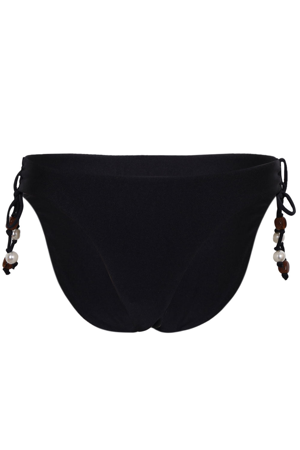 Load image into Gallery viewer, Palermo Loop Tie Side Bikini Bottom Black Pearl
