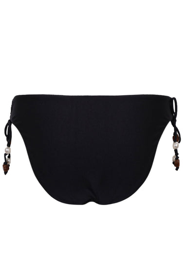 Palermo Loop Tie Side Bikini Bottom Black Pearl