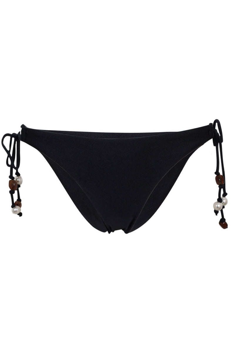 Palermo Loop Tie Side Rio Bikini Bottom Black Pearl