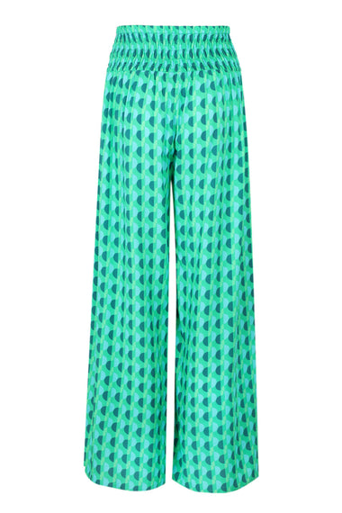 Shirred Waist Wrap Pant Vivid Green