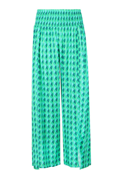 Shirred Waist Wrap Pant Vivid Green
