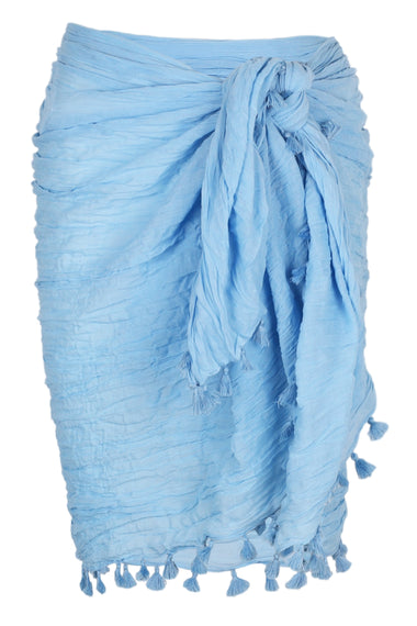 Beach Edit Cotton Gauze Sarong Cornflower