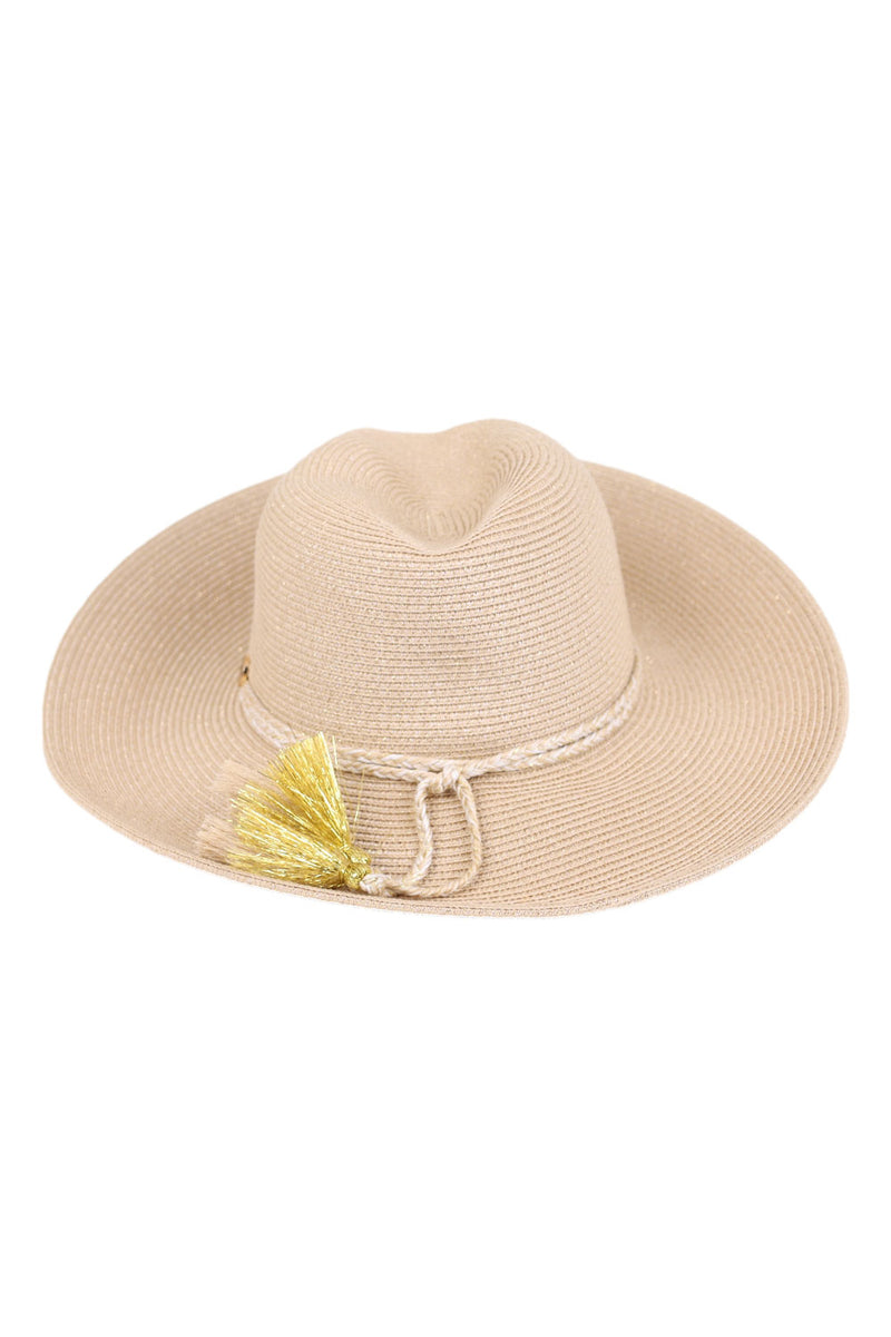 Collapsible Fedora Hat Gold