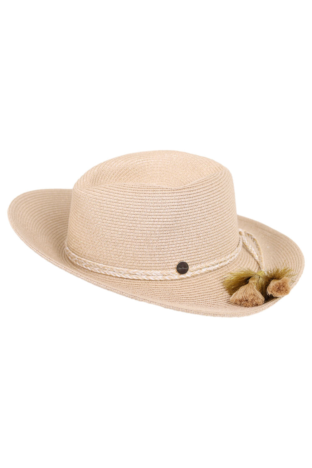 Load image into Gallery viewer, Collapsible Fedora Hat Gold
