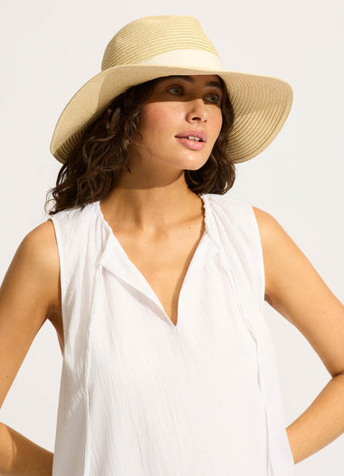 Collapsible Fedora Hat Natural