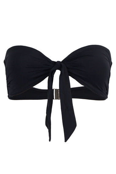 Seafolly Collective Twist Tie Front Bandeau Top Black