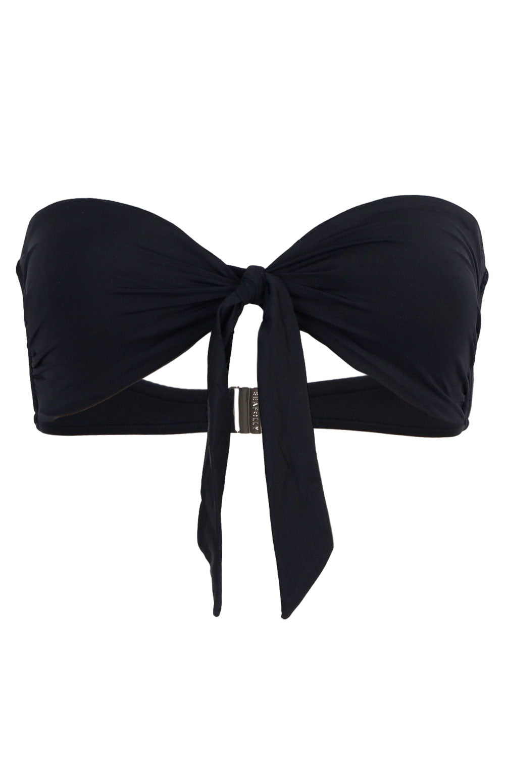 Load image into Gallery viewer, Seafolly Collective Twist Tie Front Bandeau Top Black
