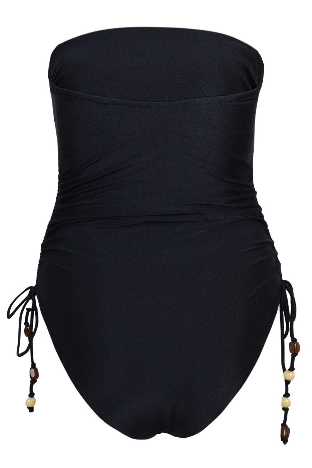Load image into Gallery viewer, DD Drawstring Bandeau One Piece Black
