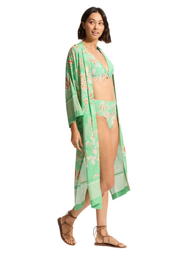 Eden Kimono Jacket Mint - Kaftan