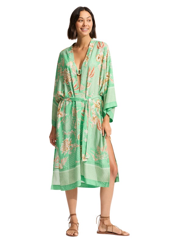 Eden Kimono Jacket Mint - Kaftan