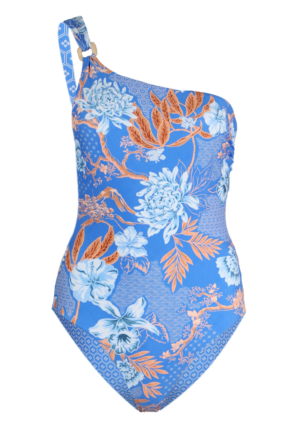 Load image into Gallery viewer, Eden One Shoulder One Piece Azure
