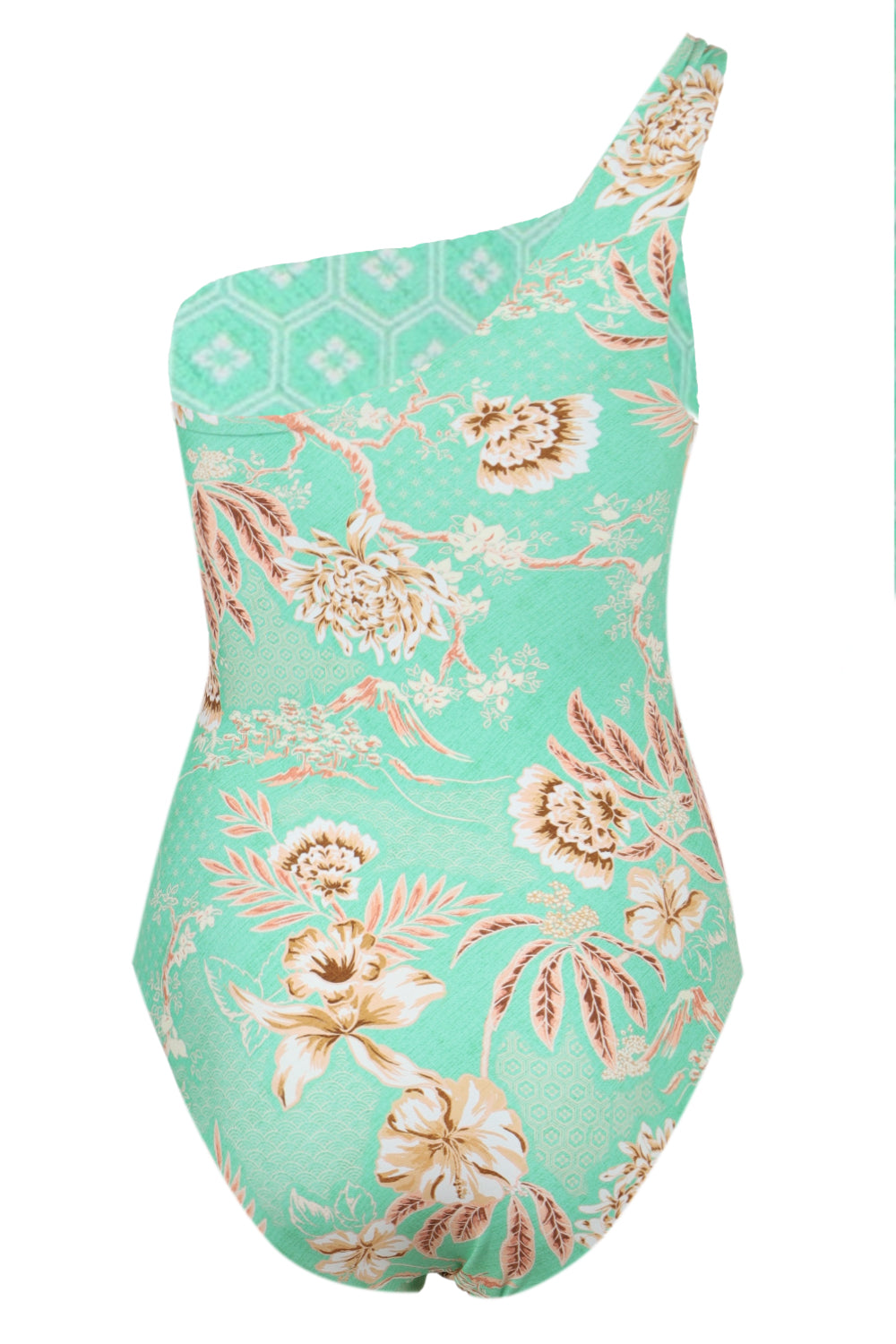 Load image into Gallery viewer, Eden One Shoulder One Piece Mint
